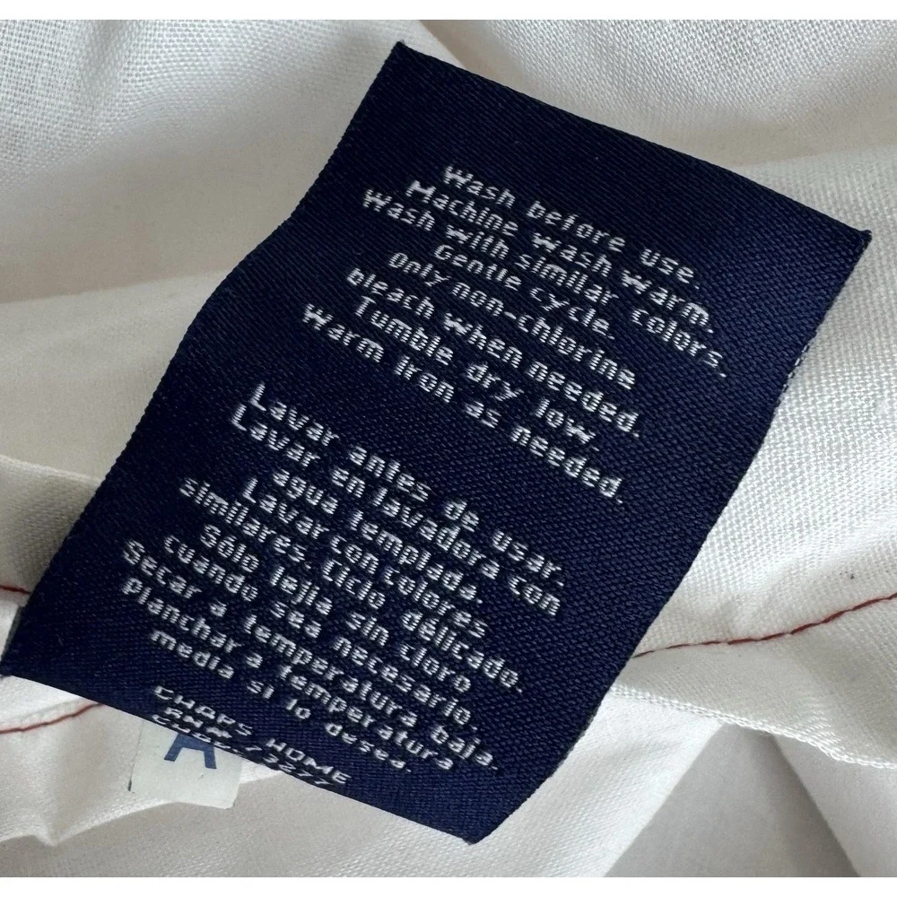 Chaps Ralph Lauren Home Elizabeth Queen Bed Skirt Red Tan Check Plaid Cotton 15